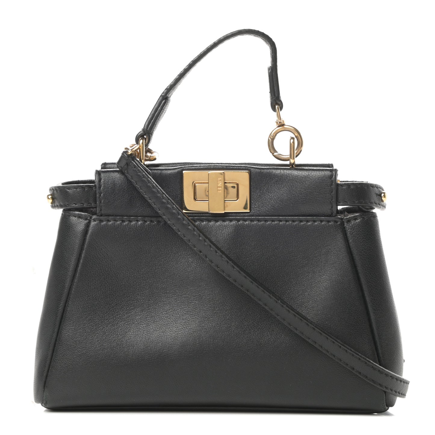 Nappa Micro Peekaboo Iconic Satchel Black