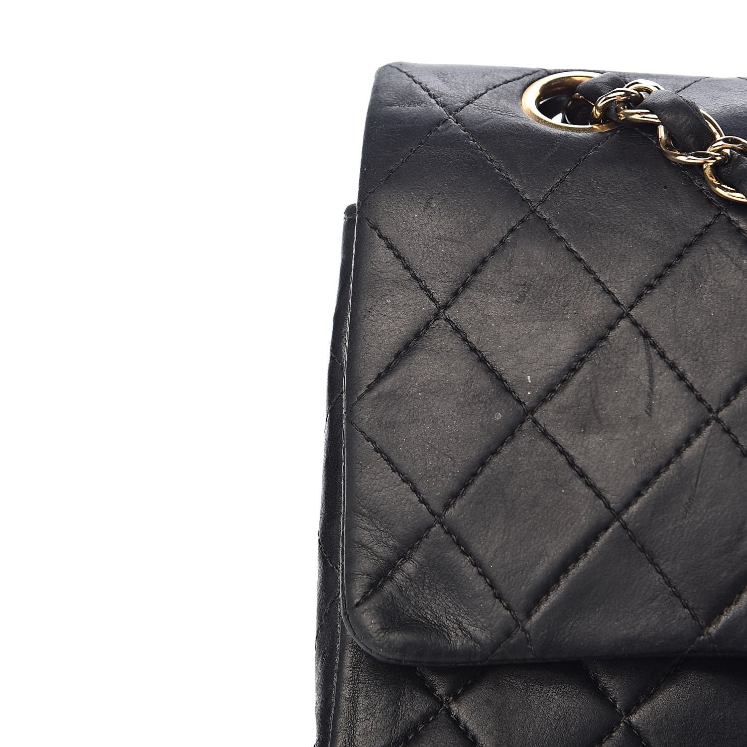 Chanel Lambskin Quilted Medium Double Flap Black 16 of 26