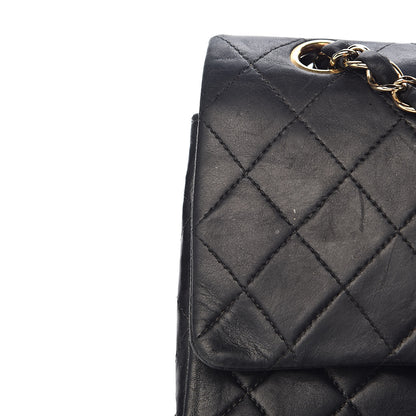 Chanel Lambskin Quilted Medium Double Flap Black 16 of 26