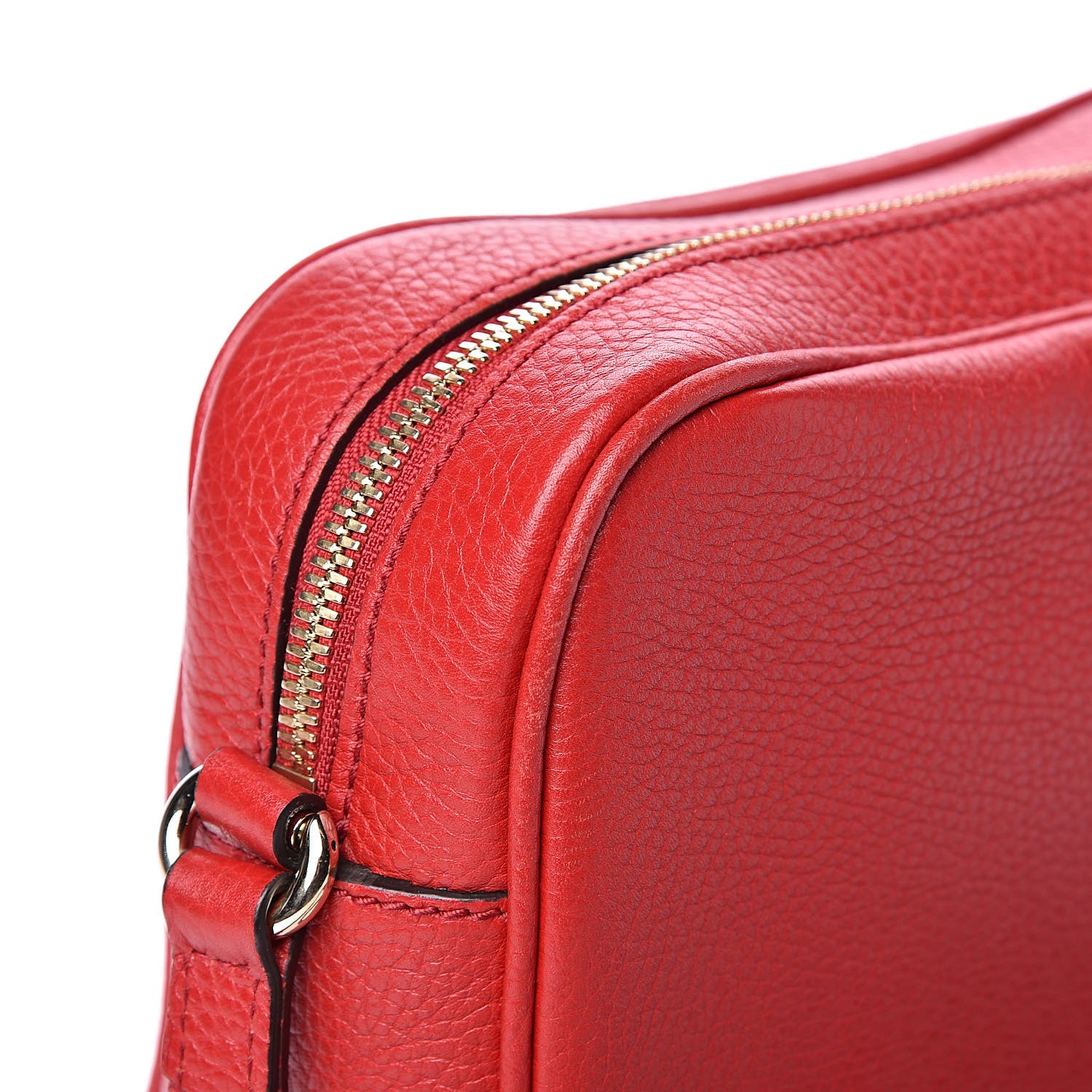 Gucci Pebbled Calfskin Small Soho Disco Bag Tabasco Red 10 of 13