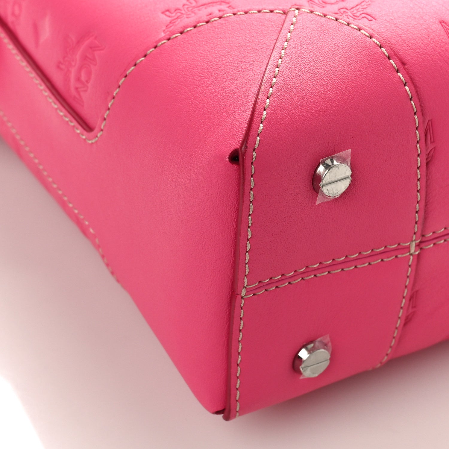 MCM Calfskin Ottomar Monogram Small Soft Berlin Crossbody Teaberry 7 of 8