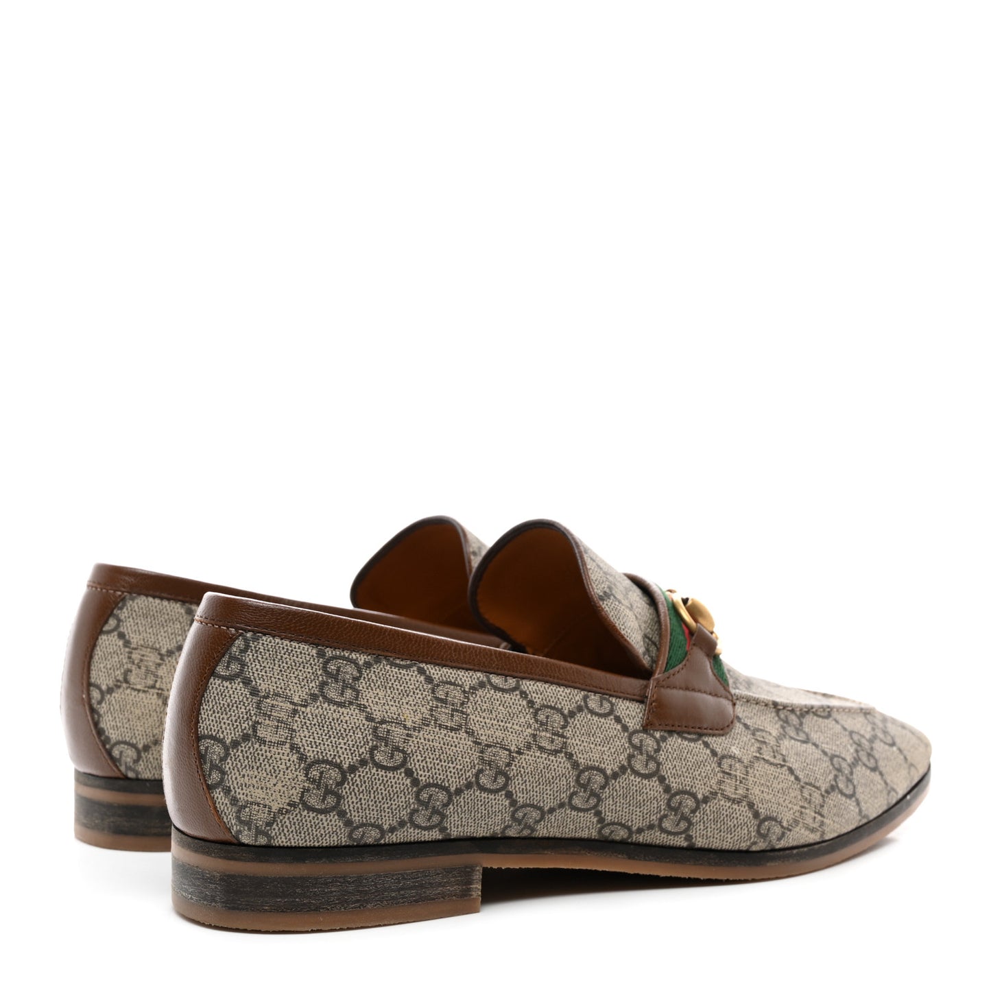 GG Supreme Monogram Web Mens Bengal Jordaan Loafers 8