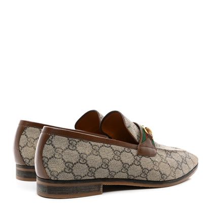 Gucci GG Supreme Monogram Web Mens Bengal Jordaan Loafers 8 4 of 9