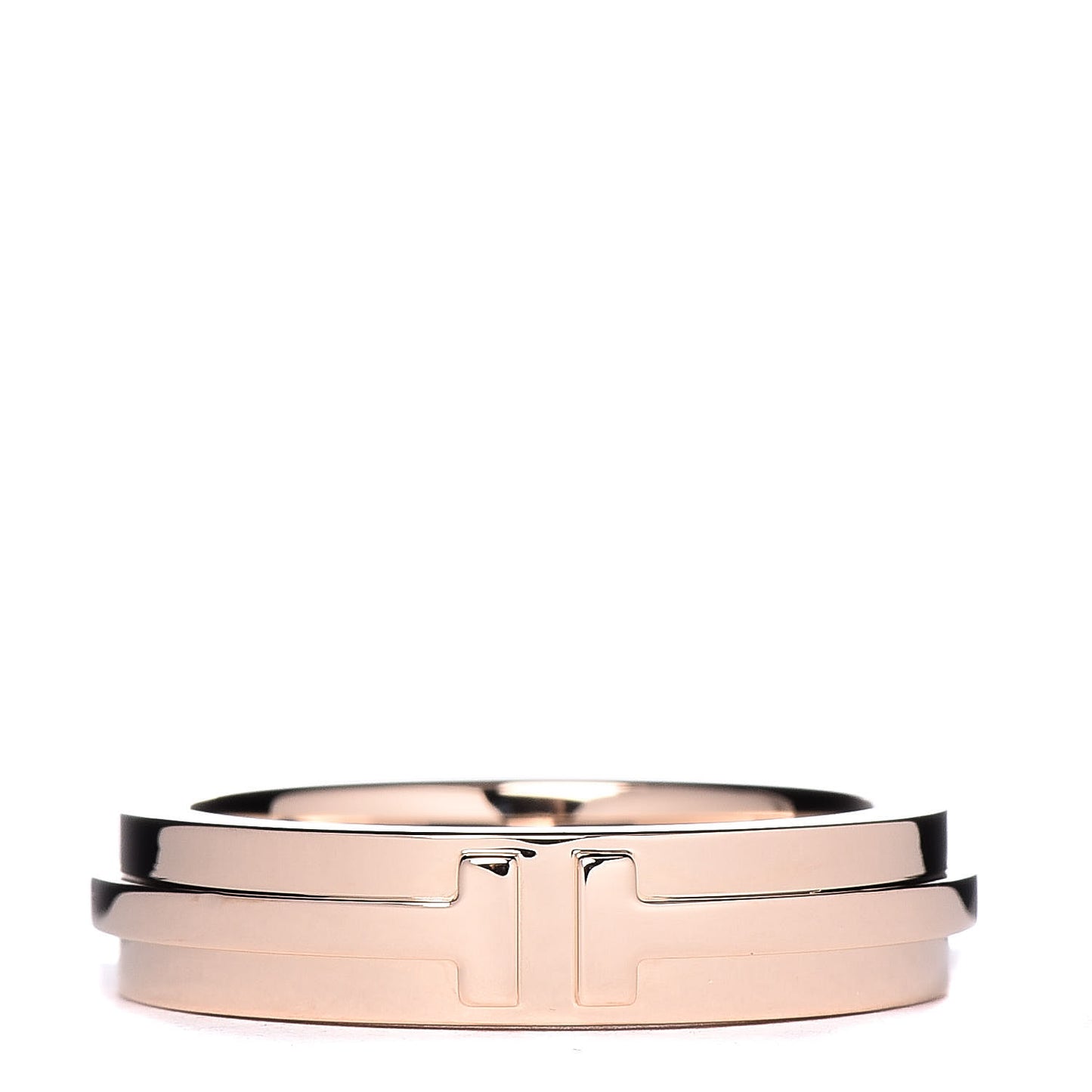 18K Rose Gold T Two Narrow Ring 52 6