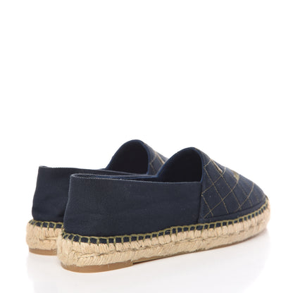Chanel Fabric CC Espadrilles 39 Blue Green 4 of 10