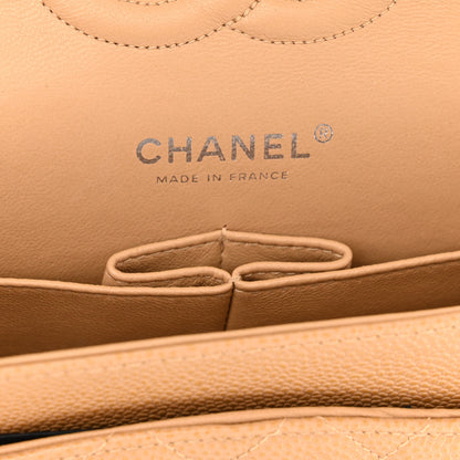 Chanel Caviar Quilted Medium Double Flap Beige 6 of 10