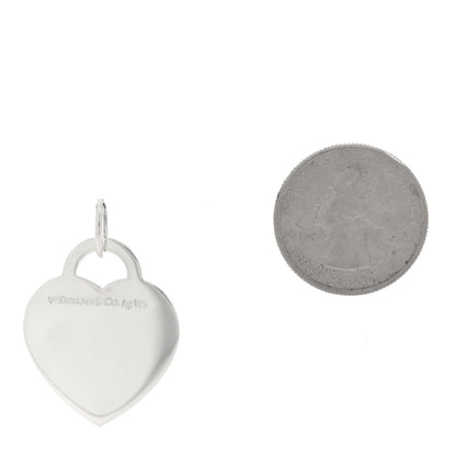 Tiffany Sterling Silver Enamel LOVE YOU Heart Charm Red 2 of 4
