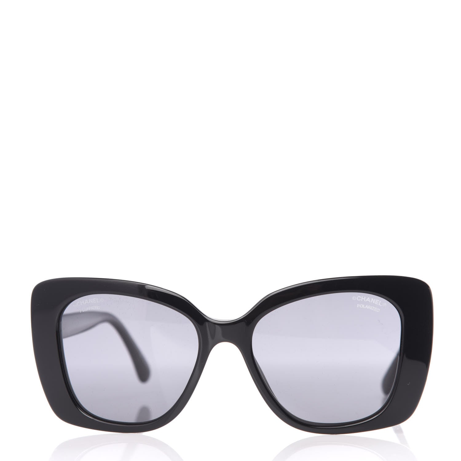 Chanel Acetate Strass Polarized Square Sunglasses 5422-B Black 2 of 8