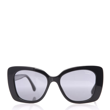 Chanel Acetate Strass Polarized Square Sunglasses 5422-B Black 2 of 8