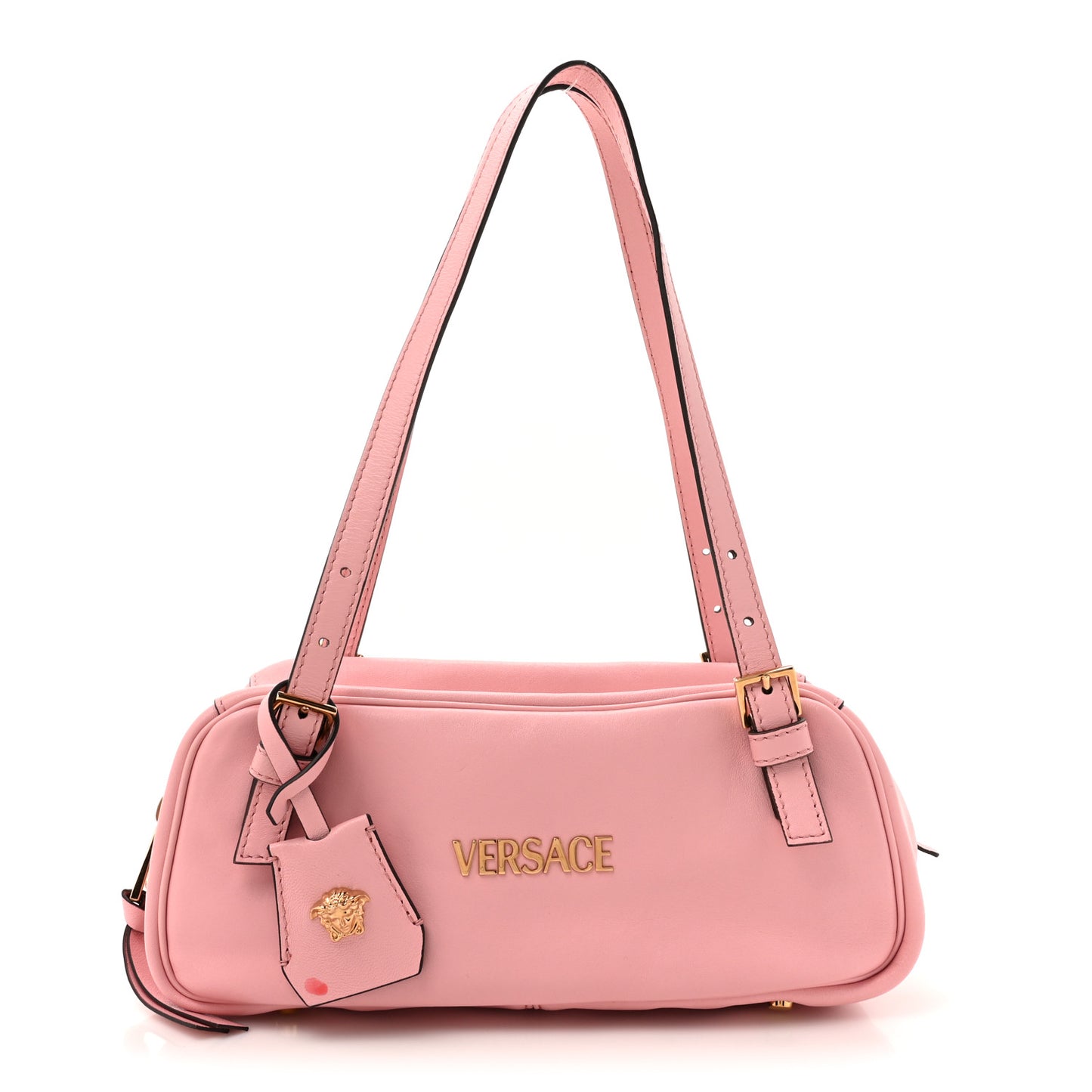 Lambskin Tag Bowling Bag Light Pink
