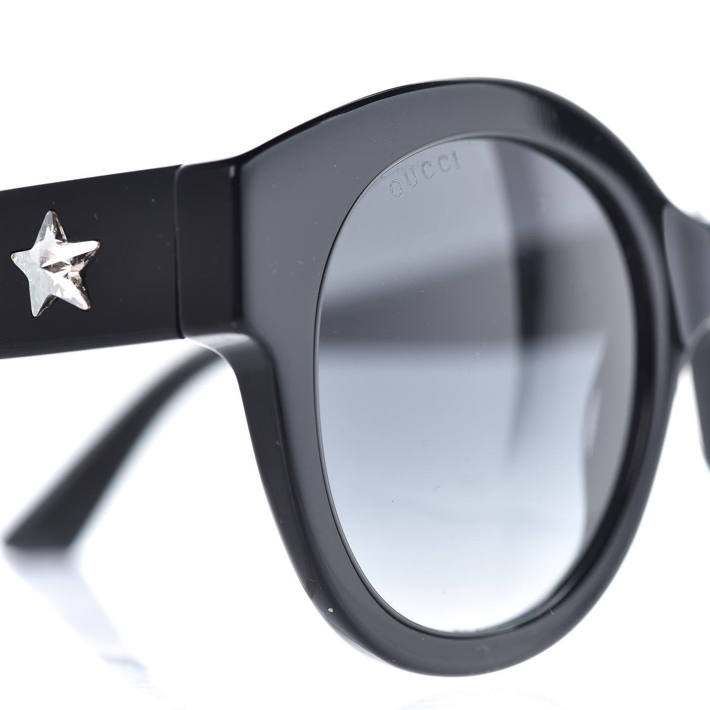 Round Frame GG Star Sunglasses GG0207S Black