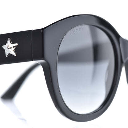 Gucci Round Frame GG Star Sunglasses GG0207S Black 7 of 8