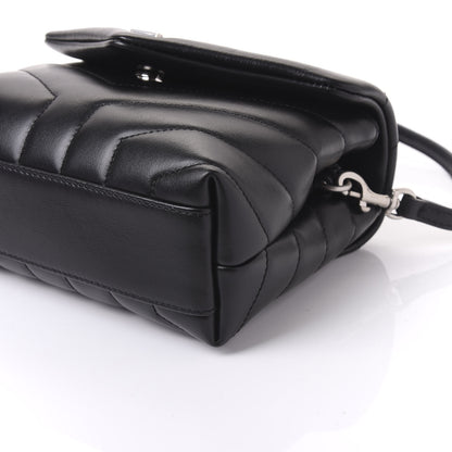 Saint Laurent Calfskin Y Quilted Monogram Toy Loulou Crossbody Bag Black 6 of 9