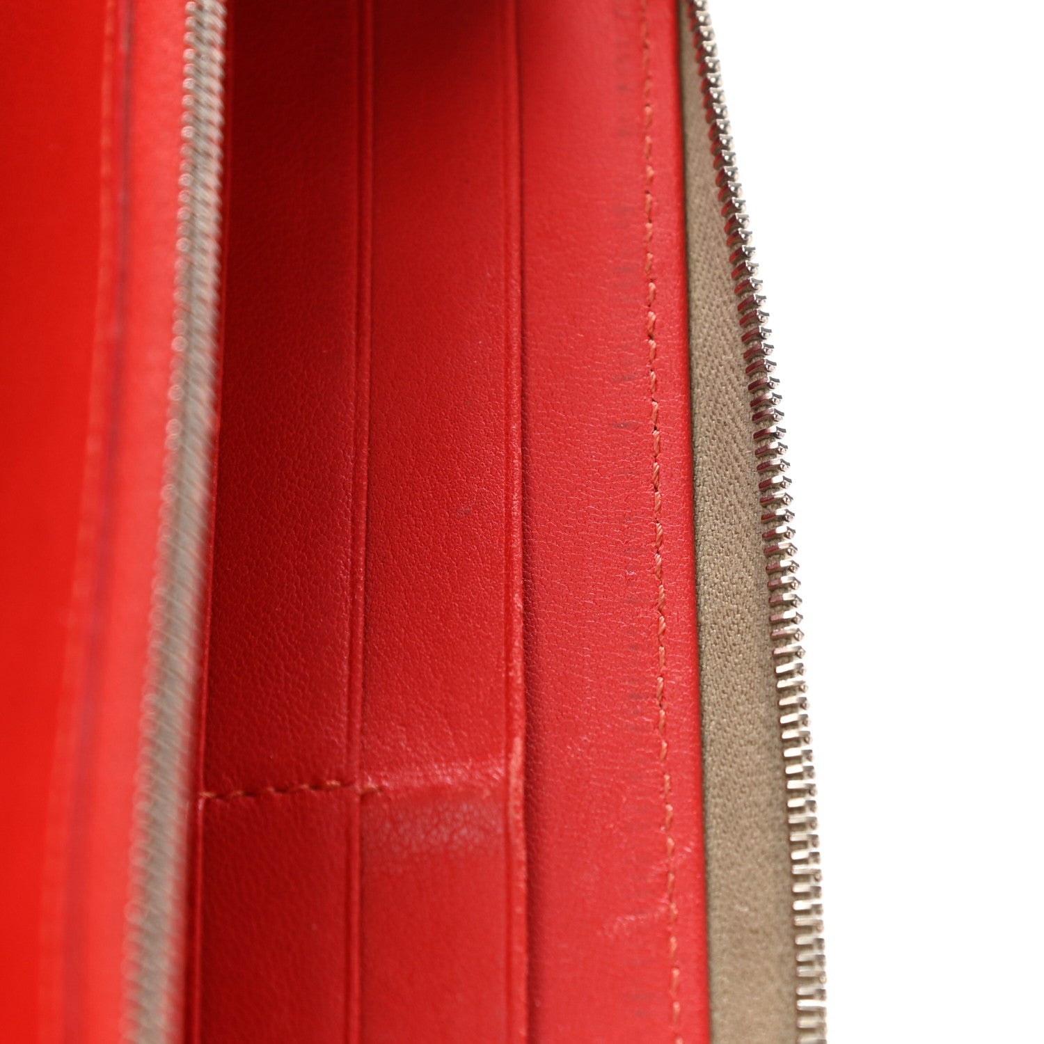 Celine Grained Calfskin Large Zip Around Multifunction Wallet Dune 6 of 15