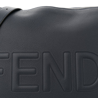 Fendi Vitello Cher Logo Embossed After Messenger Bag Dark Blue 8 of 12