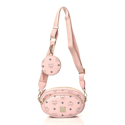 MCM Visetos Small Aren Multifunction Crossbody Pouch Powder Pink 1 of 6