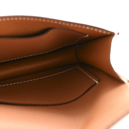 Hermes Evercolor Constance Slim Wallet Gold 6 of 9