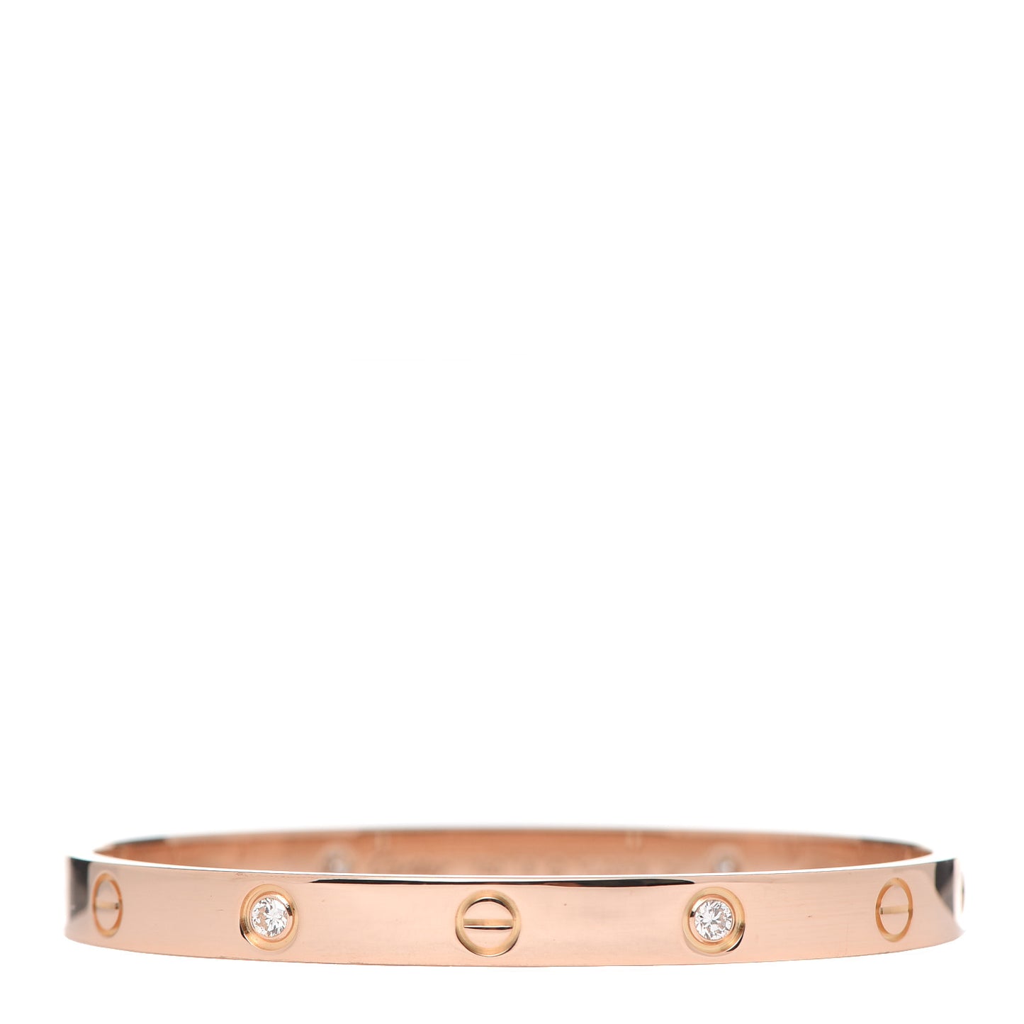 18K Pink Gold 4 Diamond LOVE Bracelet 18