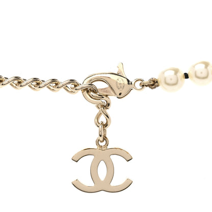 Chanel Pearl Lambskin CC Vintage Allure Necklace Gold 5 of 6