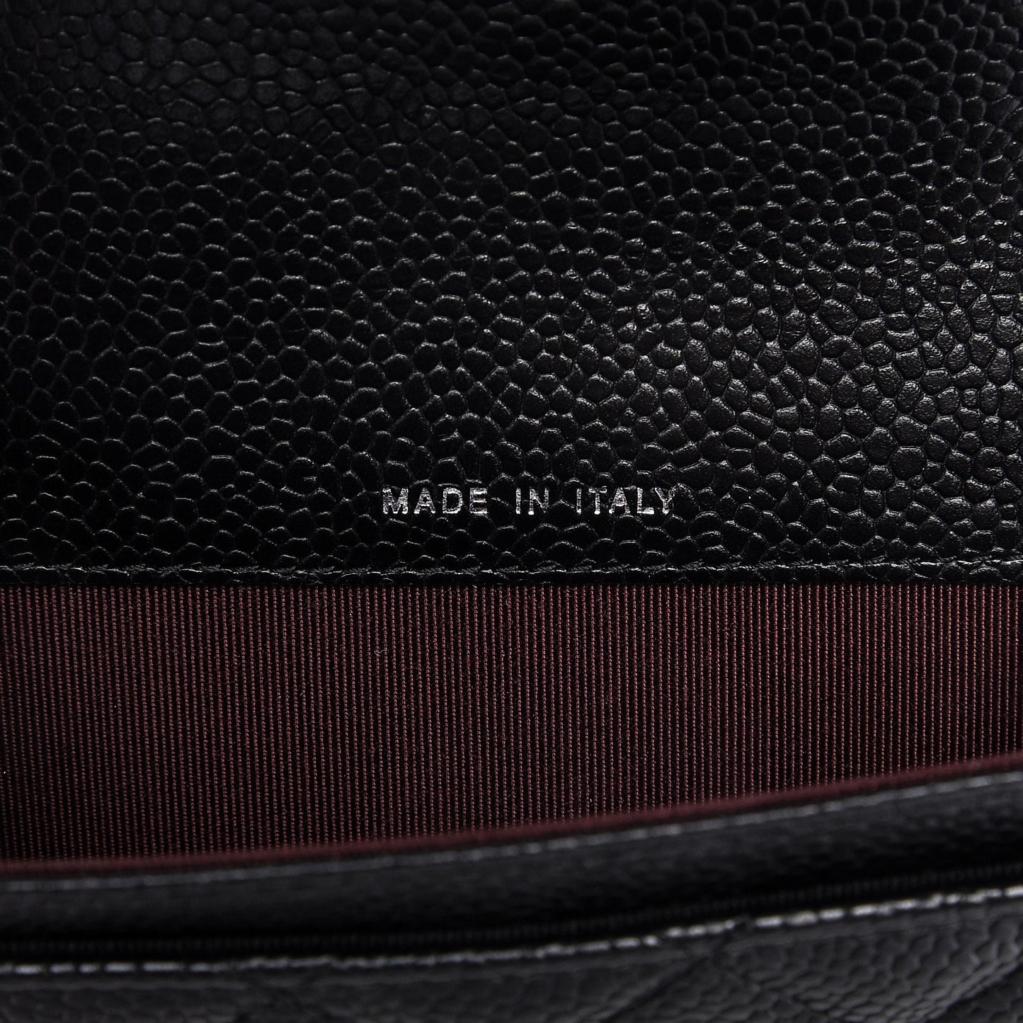 Caviar Quilted Flap Card Holder Black