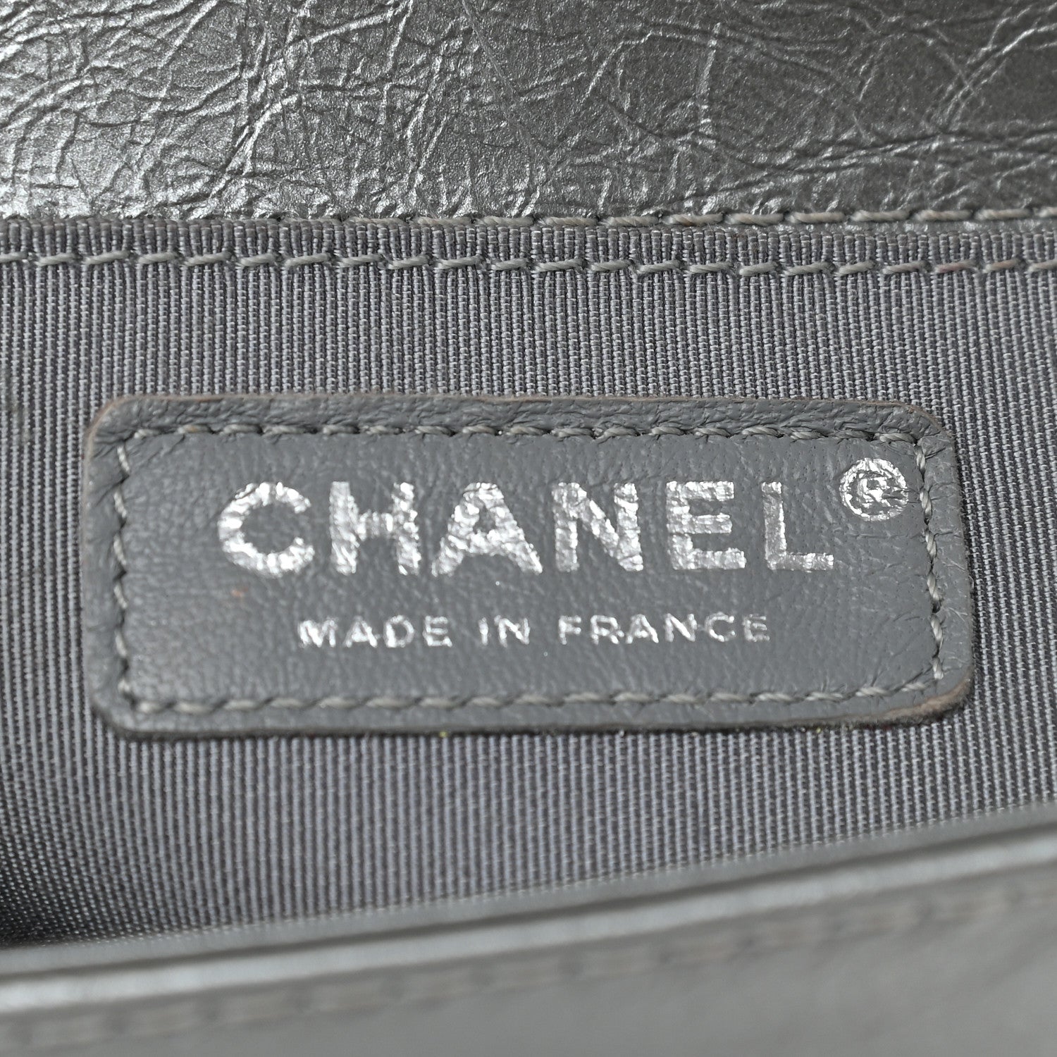 Chanel Metallic Aged Calfskin Quilted Small Boy Handle Flap Charcoal 10 of 17