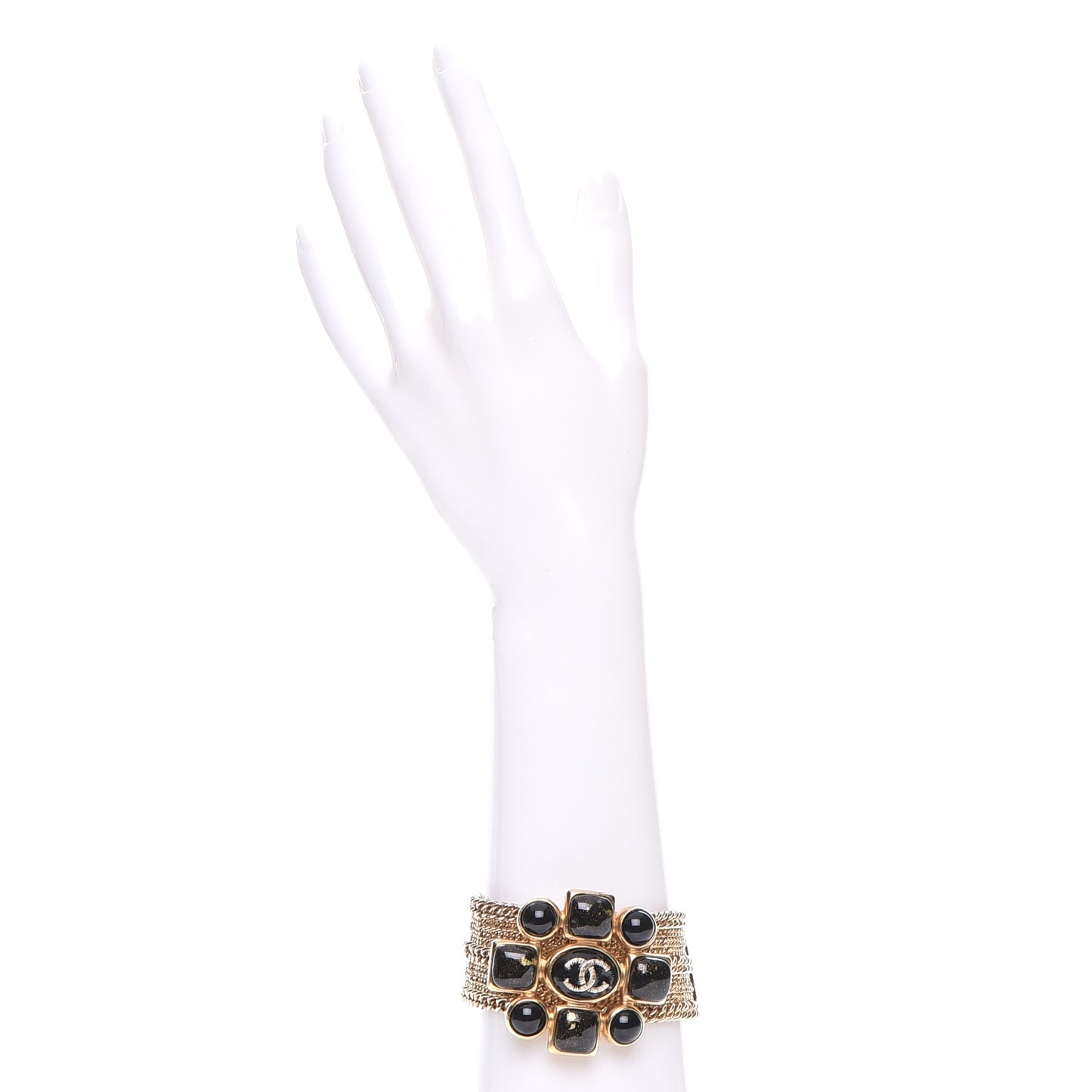 Beaded Gripoix Bracelet Black Gold