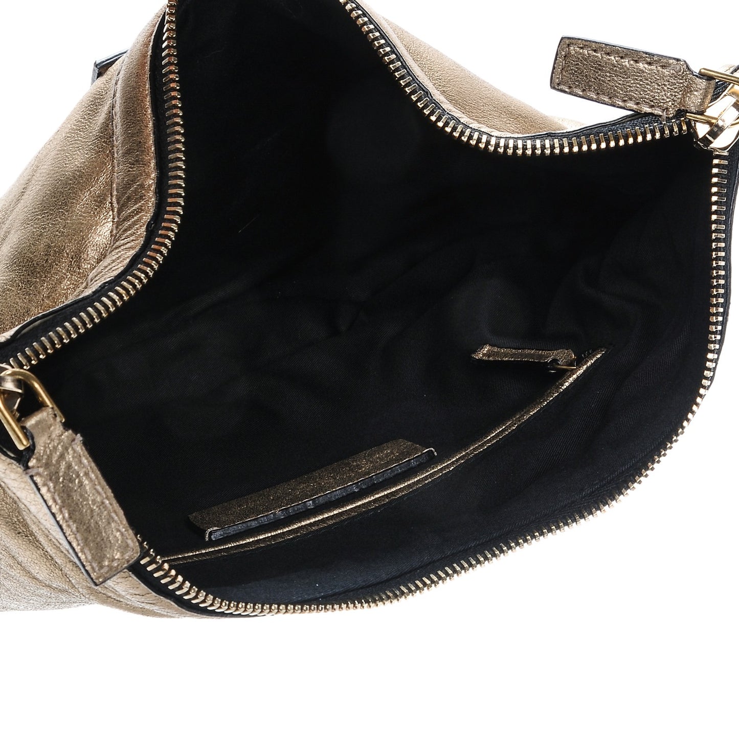 Metallic Lambskin De Manta Clutch Gold
