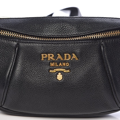 Prada Vitello Daino Small Belt Bag Black 10 of 11