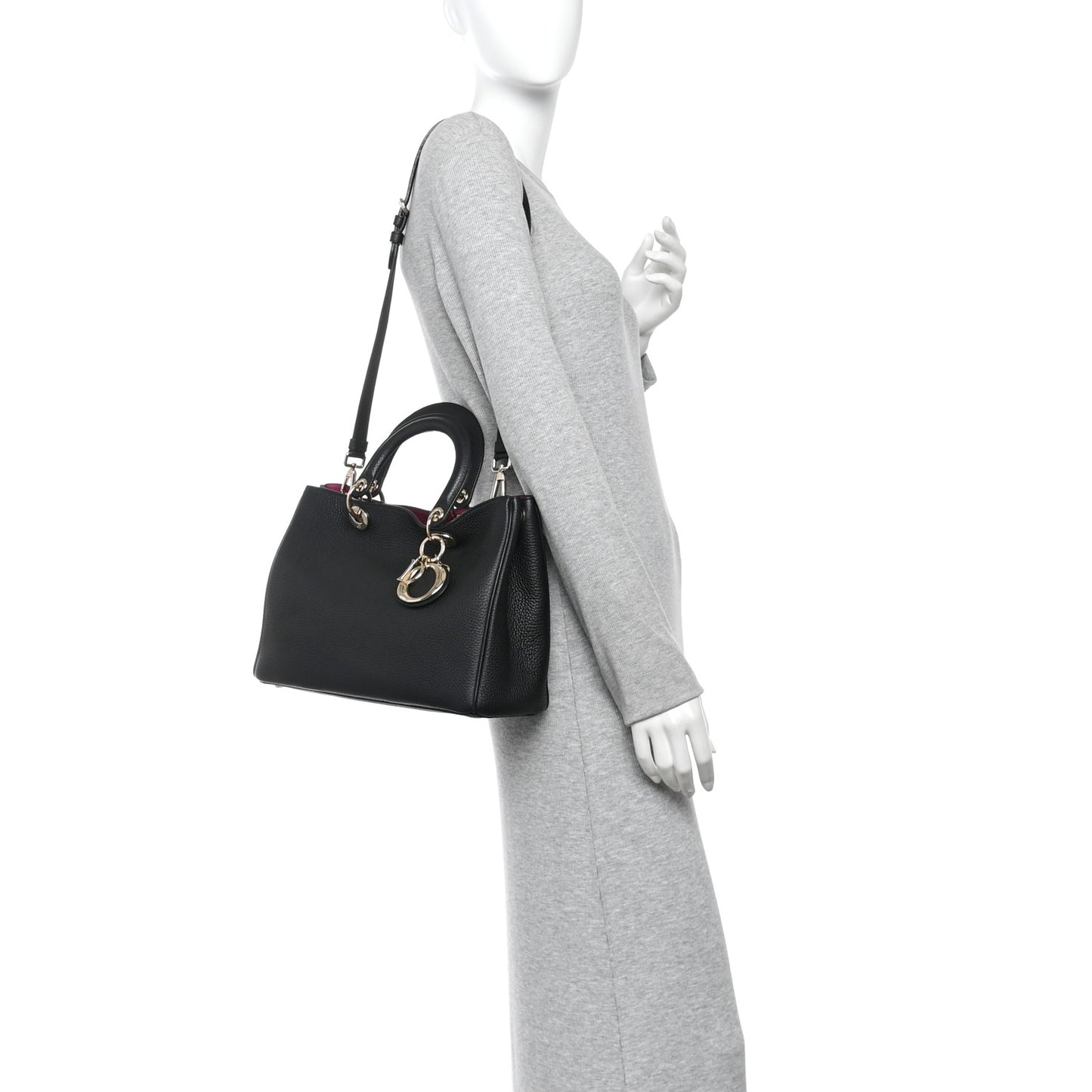 Bullcalf Medium Diorissimo Tote Black Rose Indien