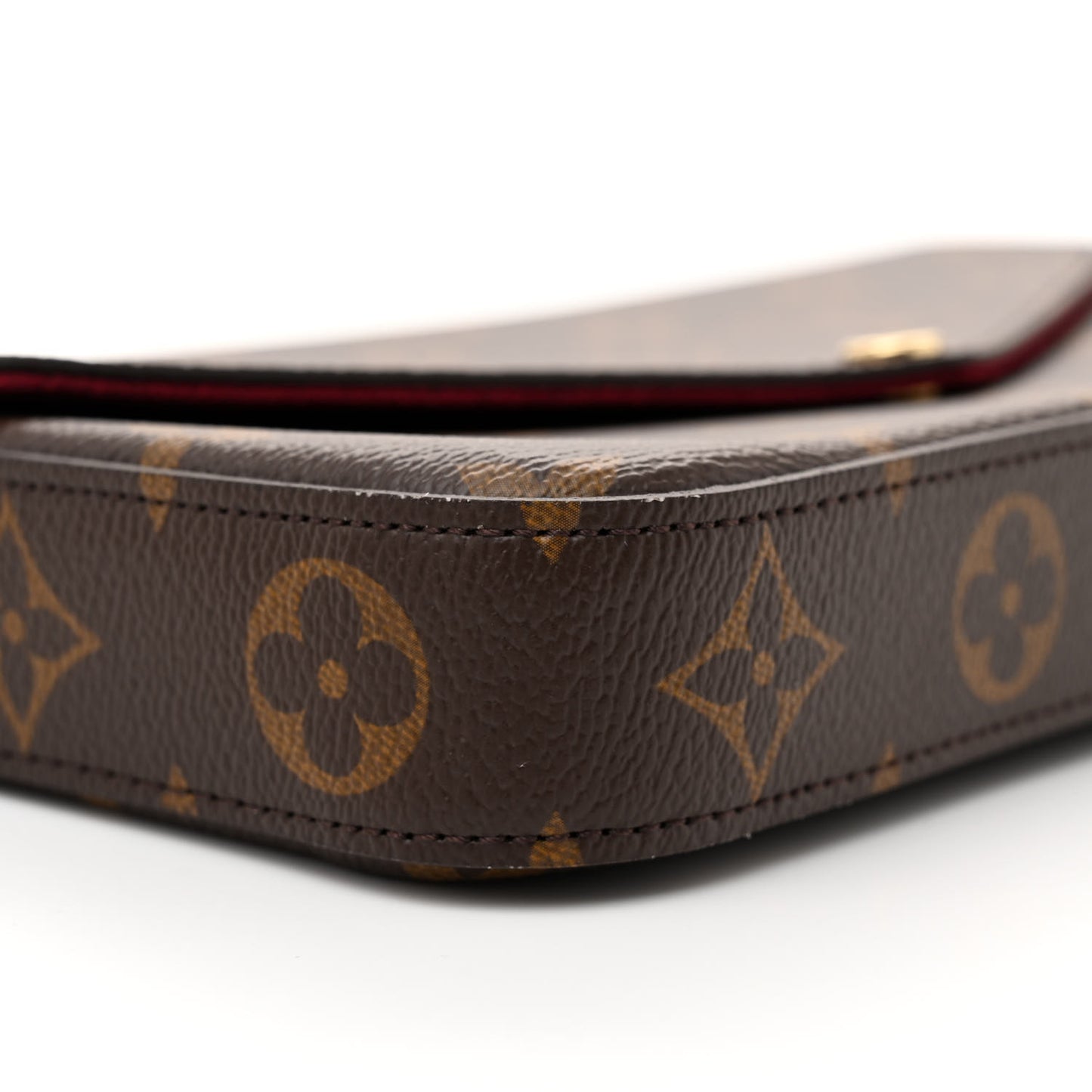 Monogram Pochette Felicie Chain Wallet Fuchsia