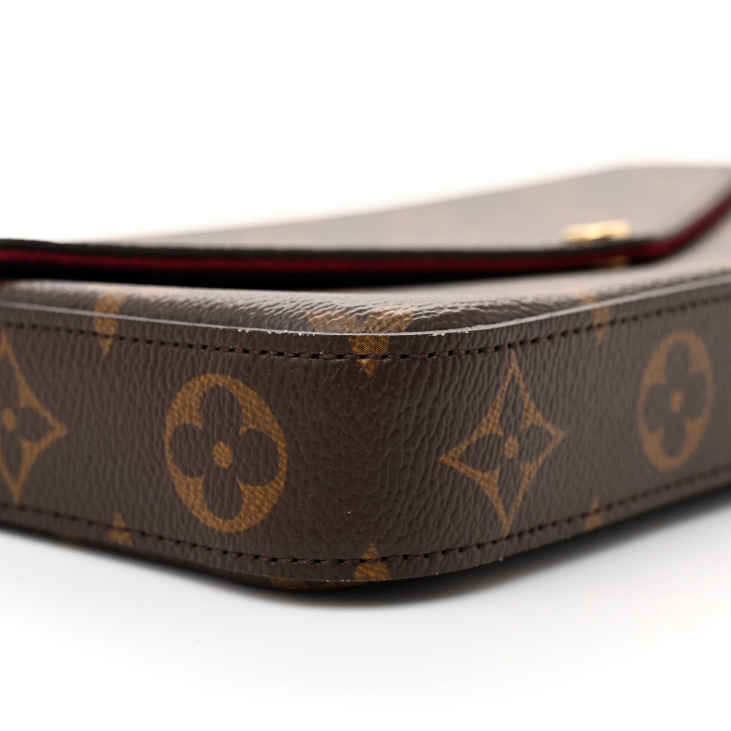 Louis Vuitton Monogram Pochette Felicie Chain Wallet Fuchsia 9 of 10