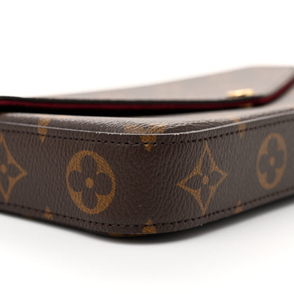 Louis Vuitton Monogram Pochette Felicie Chain Wallet Fuchsia 9 of 10