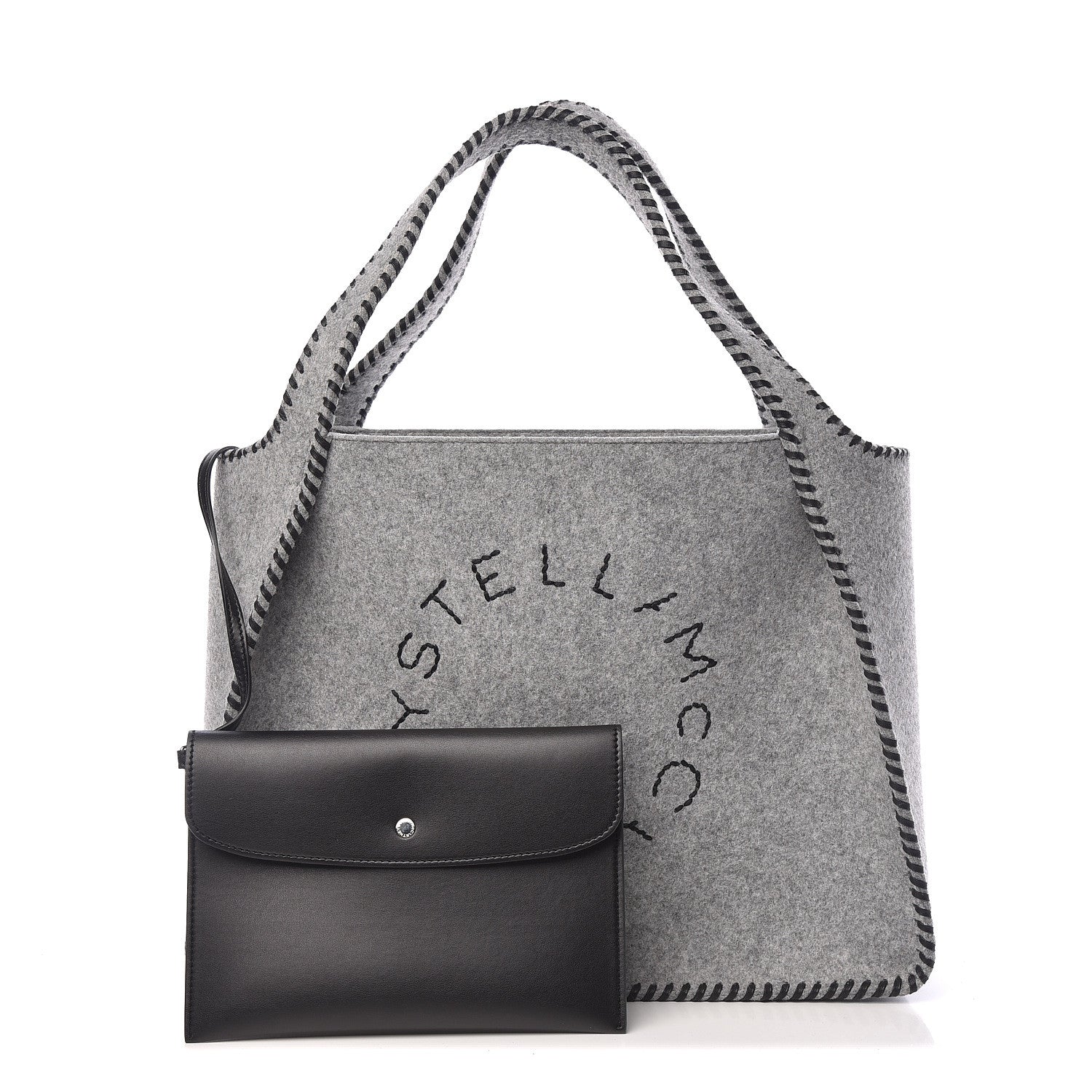 Stella McCartney Eco Felt East West Tote Smoke Slate 1 of 12
