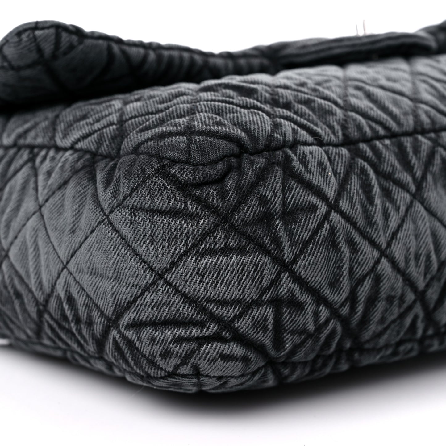 Denim Quilted Denimpression Flap Grey Black