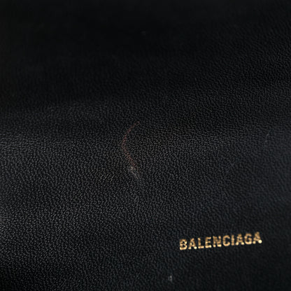 Balenciaga Metallic Calfskin Crocodile Embossed Hourglass Top Handle Bag XS Gold 11 of 14