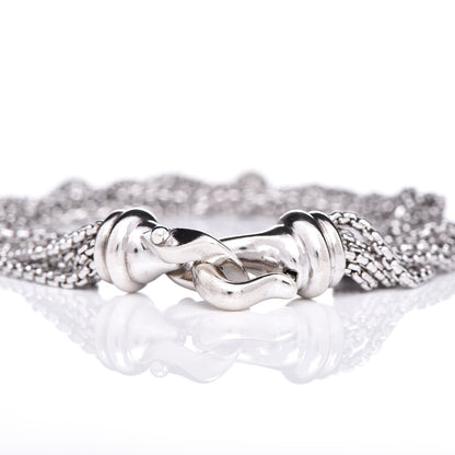 David Yurman Sterling Silver Diamond Pave Bead Multi Strand Bracelet 4 of 5