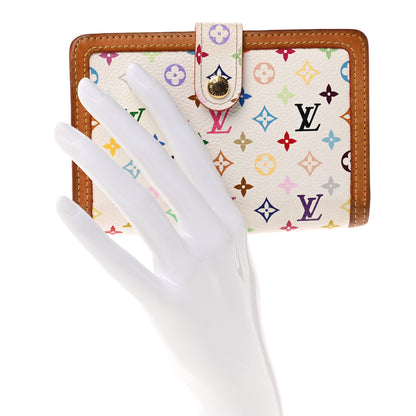 Louis Vuitton Monogram Multicolor French Purse Wallet White 2 of 9