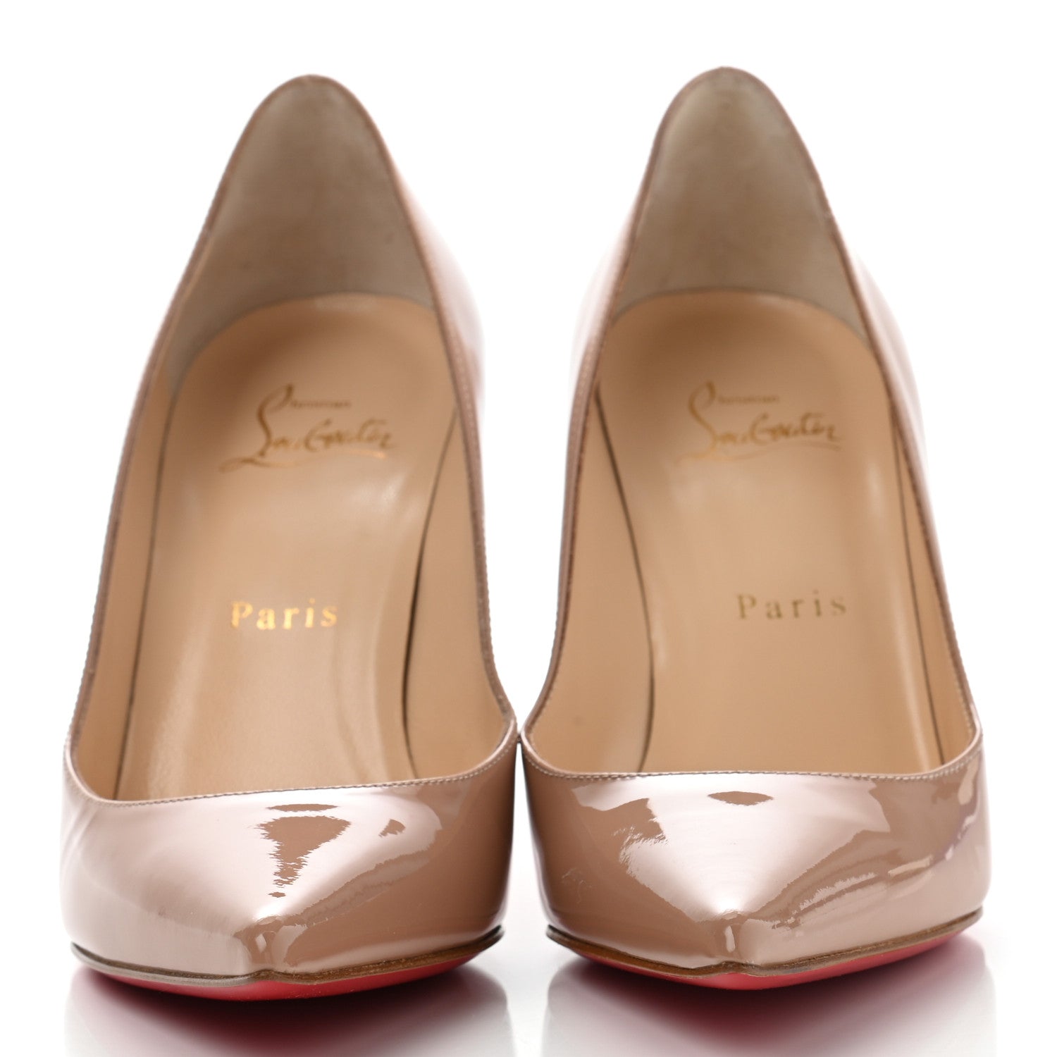 Christian Louboutin Patent Decollete 554 85 Pumps 36.5 Nude 2 of 11