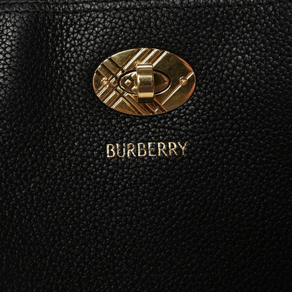 Burberry Grainy Calfskin Nova Check Small Cotswolds Tote Black 7 of 9