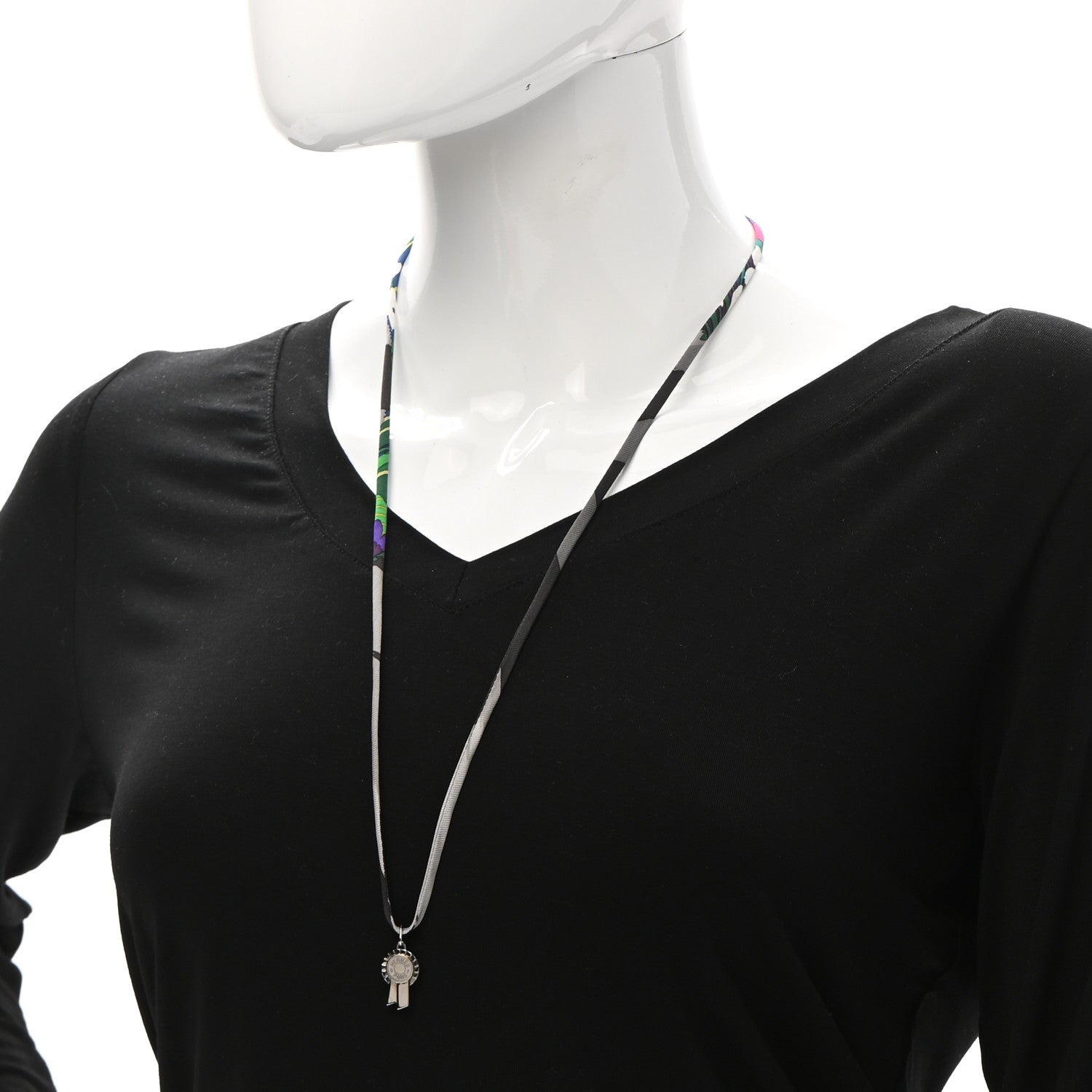 Hermes Silk Tourbillon de Couleurs Necklace Multicolor 2 of 7