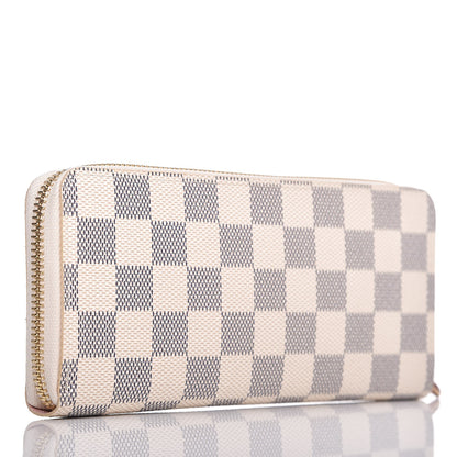 Louis Vuitton Damier Azur Clemence Wallet Rose Ballerine 3 of 7