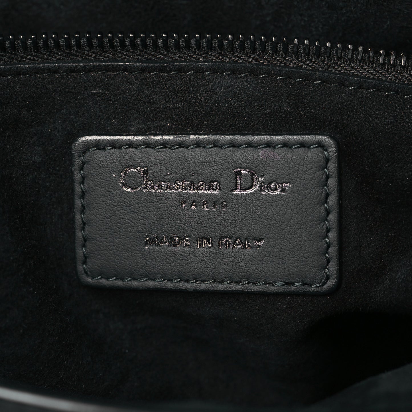 Calfskin Cannage Studded Medium Supple Lady Dior Black