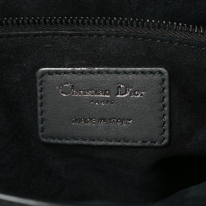 Christian Dior Calfskin Cannage Studded Medium Supple Lady Dior Black 5 of 10