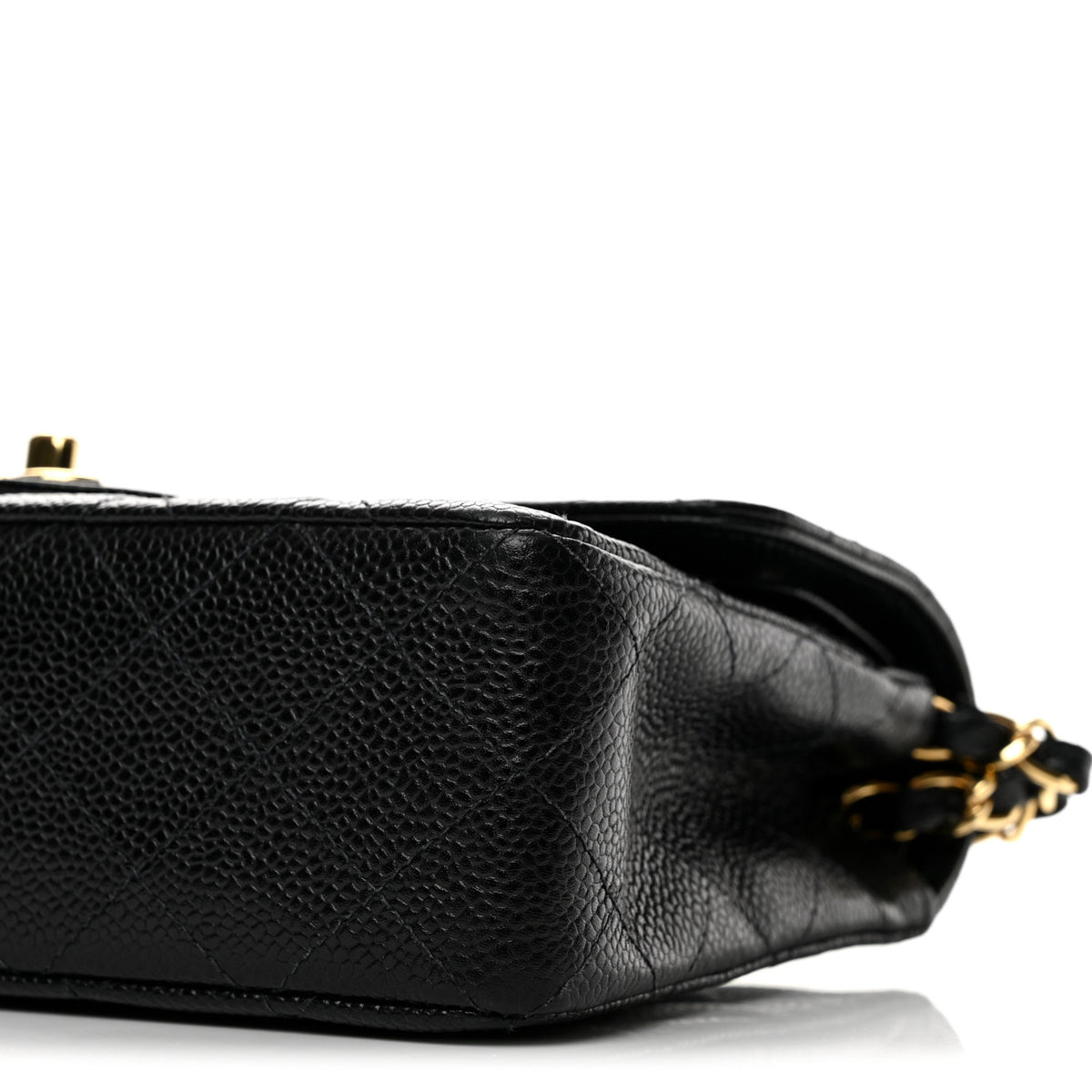 Caviar Quilted Small Double Flap Black