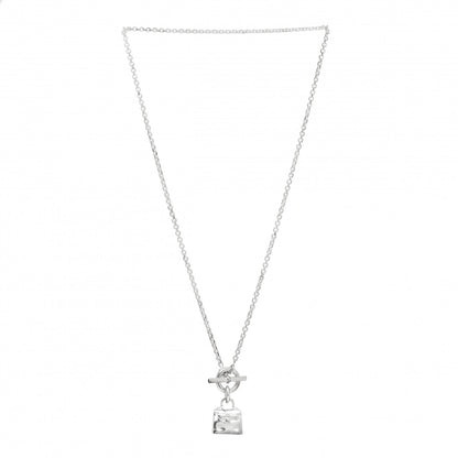 Hermes Sterling Silver Birkin Amulette Pendant Necklace 3 of 5