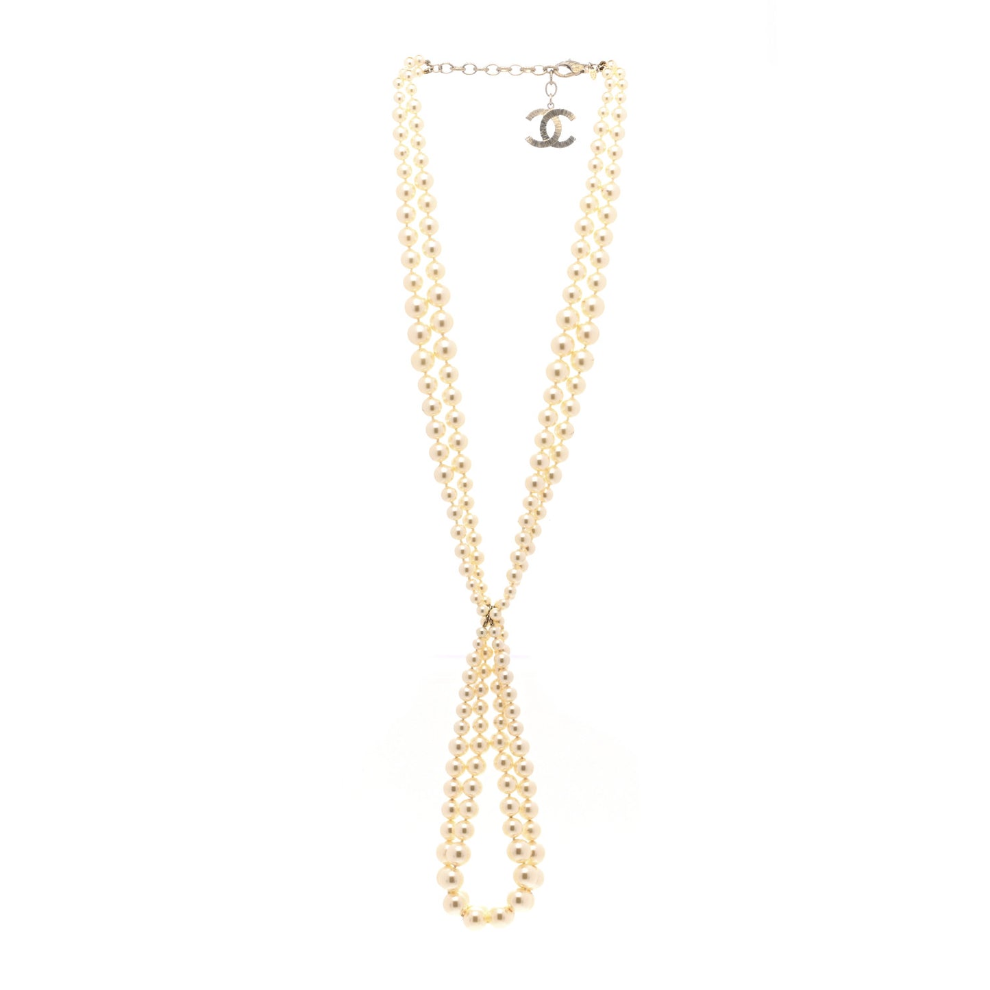 Pearl Multi Strand CC Necklace Gold