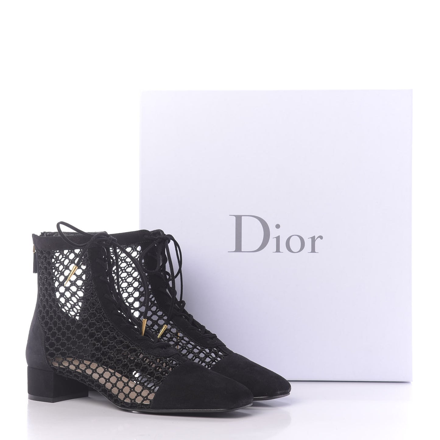 Suede Resille Naughtily-D 30mm Ankle Boots 38.5 Black