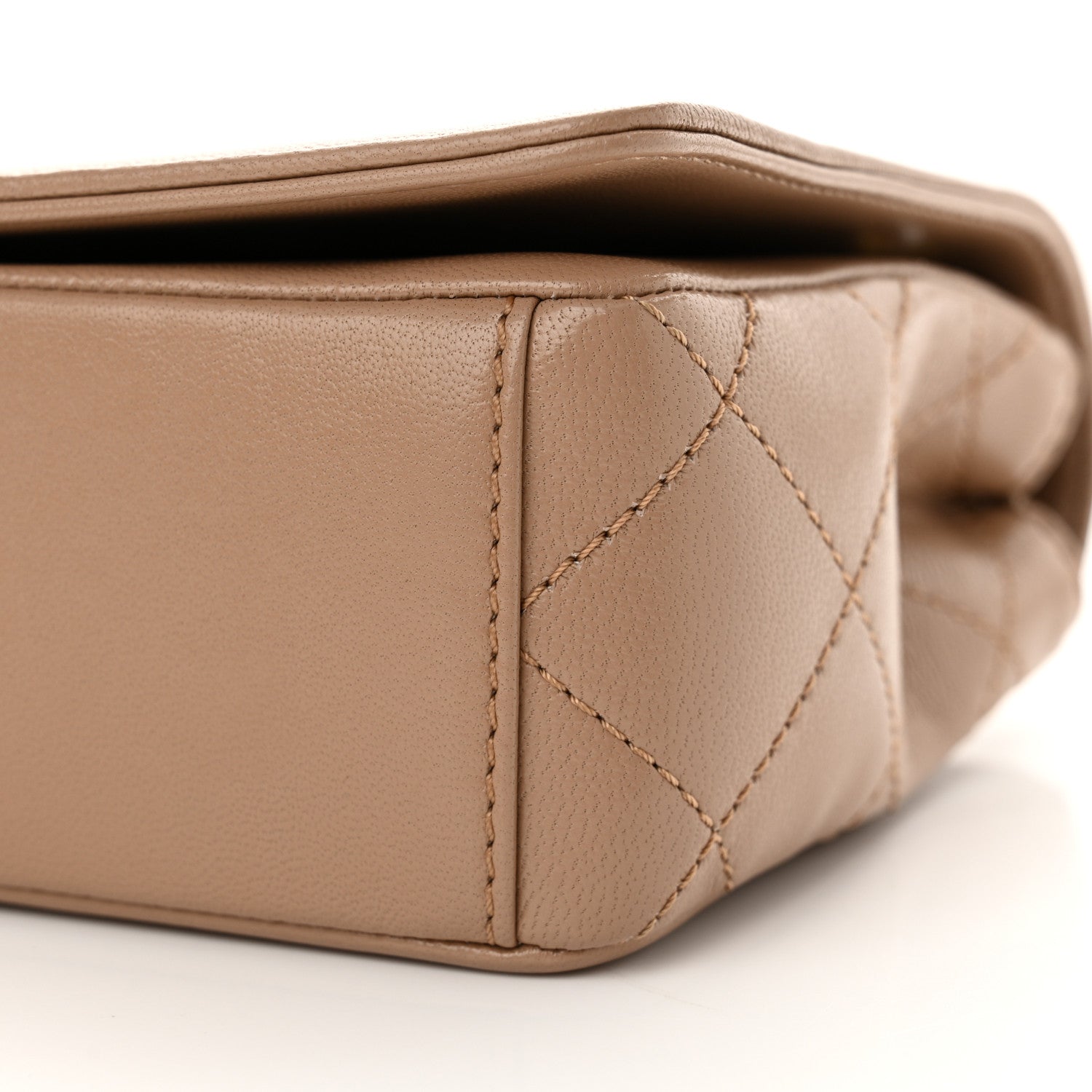 Chanel Sheepskin Quilted Vintage Mademoiselle Flap Beige 10 of 11