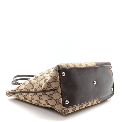 Gucci Monogram Medium New Britt Tote Brown 4 of 10