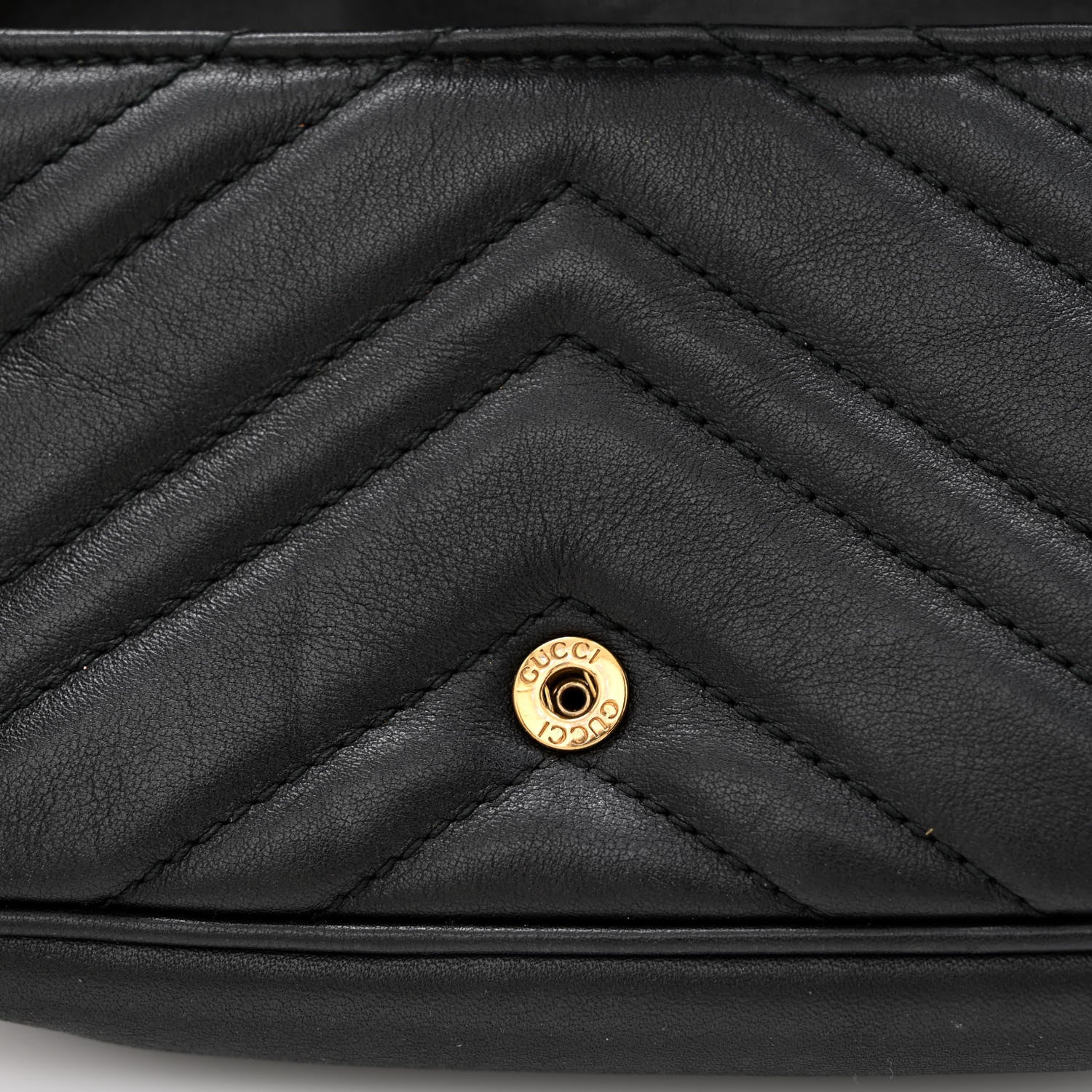 Gucci Calfskin Matelasse Super Mini GG Marmont Shoulder Bag Black 13 of 13